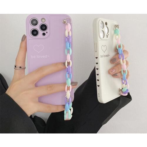 Moskado Cute Side Love Heart Bracelet Lens Protected Phone Case For iPhone 11 12 Pro Max X XS XR 7 8 Plus SE 2020 Silicon Back