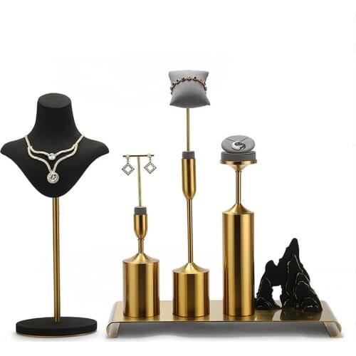 Metal Jewelry display props ring earrings shelf necklace watch jewelry display rack jewelry shop window display stands wholesale