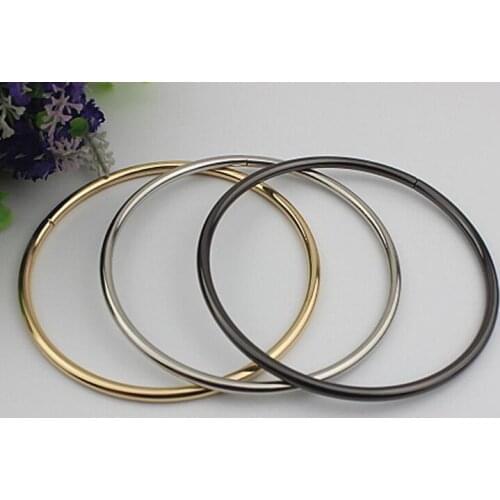 10 PCS/lot) DIY hardware plating processing leather handbags large circle arm in arm buckle decorative accessories