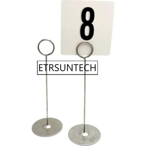 100pcs Metal Place Card Holder Table Photo Memo Number Name Clips Base for Wedding Banquet Party Decorations