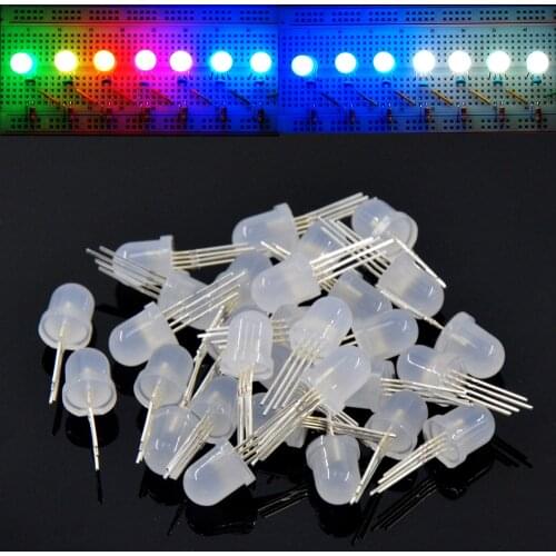5-1000pcs DC5V PL9823 F5 5mm F8 8mm Round hat addressable LEDs P9823 chipset RGB Full color Frosted LED Chips pixels