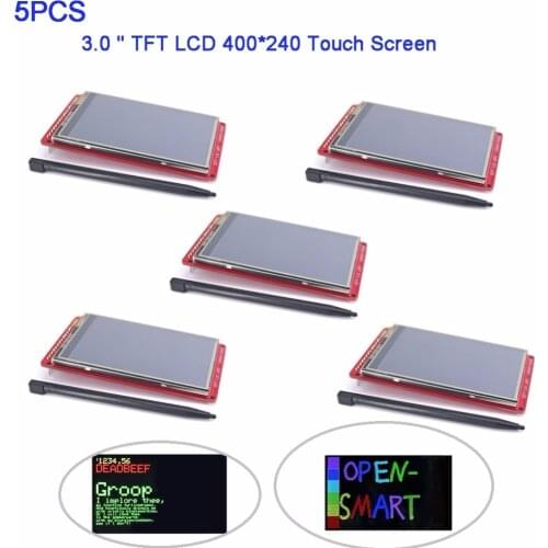 5pcs 3.0" TFT LCD 400*240 Resistive Touch Screen Display Panel Breakout Board Module for Arduino UNO R3 OPEN-SMART FZ3286