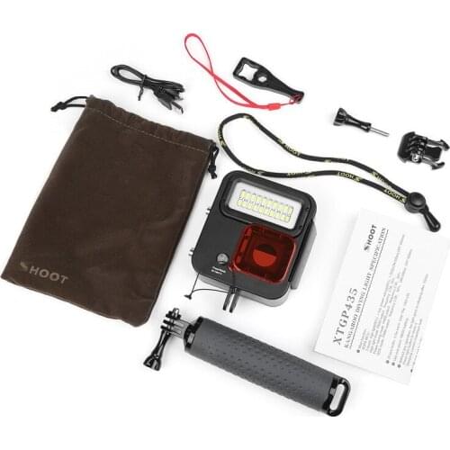 5pc Shoot Multifunction Underwater 40M Sport Camera Kangaroo Diving Photography Light for GOPRO HERO3+ 4 5 6 with Fload Grip