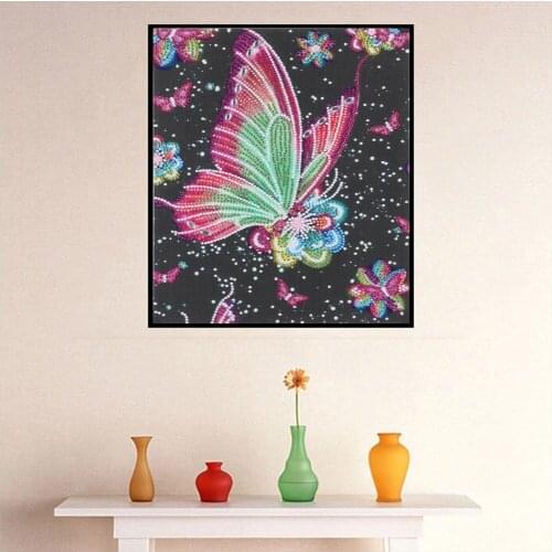 5D Special Shaped Diamond Painting New Butterfly Flower Diamond Embroidery Sale Animal Rhinestones Mosaic Home Wall Decoration