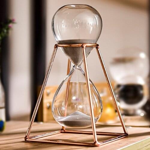 Large Metal Hourglass Timer 30 Minutes Nordic Style Light Luxury Timer Hourglass Creative Office Living Room Decoration