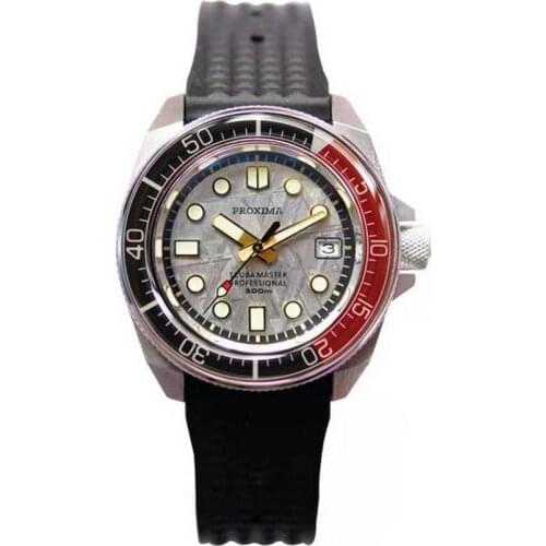 Proxima Mens Dive Watches Men Automatic Watch Diver 300m Waterproof Mechanical Wristwatch Luminous NH35 Sapphire Moteorite Dial