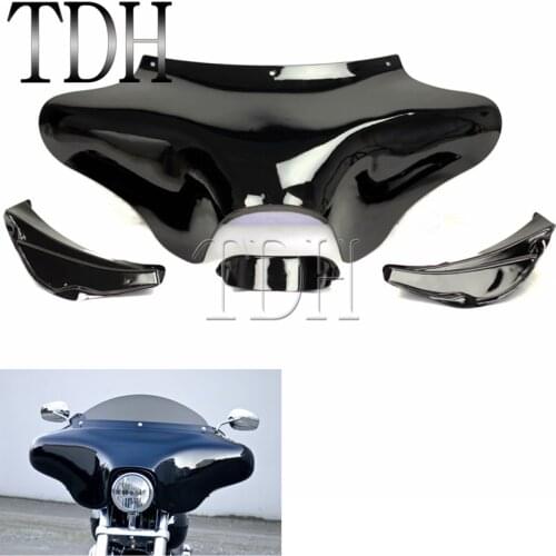 Black Motorcycle Fairing Front Outer Batwing Fairing Cover For Yamaha V Star 650 Harley Road King Classic FLST 1986-2012 Honda