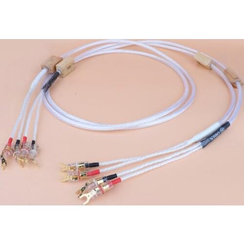 Hifi audio Odin 2 Reference Speaker Cables with Gold Plated Y Spade connector plug hi-end loudspeaker cable