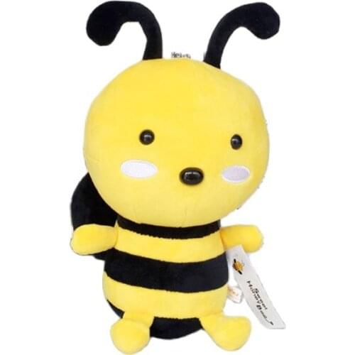 20cm Honeybee Plush Toy Lovely Bee with Wings Soft Stuffed Animal Baby Dolls Children Appease Dolls Kids Birthday Gift