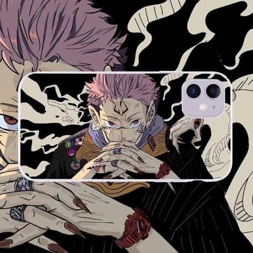 Jujutsu Kaisen Itadori Yuji Ryomen Sukuna Phone Case For iphone 5 5s se 2 6 6s 7 8 12 mini plus X XS XR 11 PRO MAX transparent