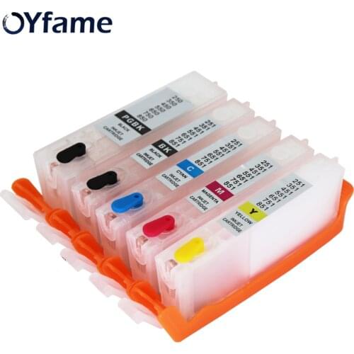 OYfame PGI450 Cartridge 5PCS PGI450 CLI451 Refillable ink Cartridge For CANON IP7240 MG5440 MG5640 MG6440MG6640 MX724 MX924