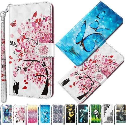 Flip Leather Phone Case For OPPO A5 A8 A9 2020 A31 Reno 3 Find X2 Neo Lite Realme C11 VIVO Y91C Book Style Painted Fundas Capa