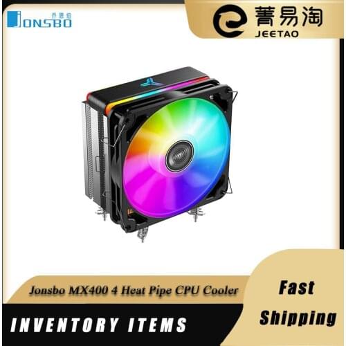 Jonsbo MX400 4 Heat Pipe CPU Cooler 14CM High Air Volume 4PIN PWM Silent Fan ARGB Cooler For Intel LGA1200/115x ADM AM4/AM3/AM2