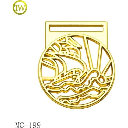 China wholesale metal abaya label engraved jeans tag for Garment Accessories