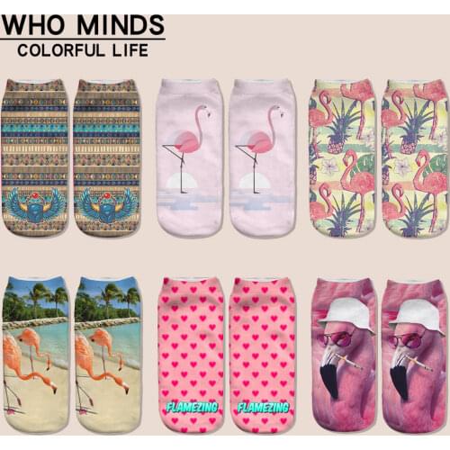 Cute Flamingo Socks Women Unisize Meias Casual Print Harajuku Funny Socks Skarpetki Unisex Woman Socks Multiple Colorful Socks
