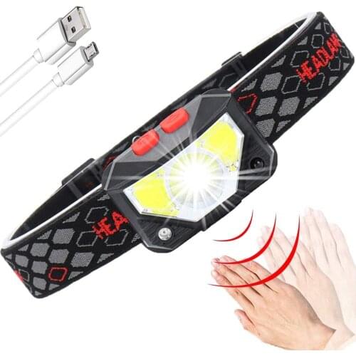 80000LM Powerful LED Headlight Sensor Head Light USB Rechargeable Head lamp Head Torch Waterproof for Camping Climbing