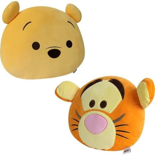 Disney Tsum Cartoon Winnie the Pooh Stuffed Plush Toys Winnie and Tiger Plush Dolls Kawaii Plush Waist Pillow Gifts Decoration