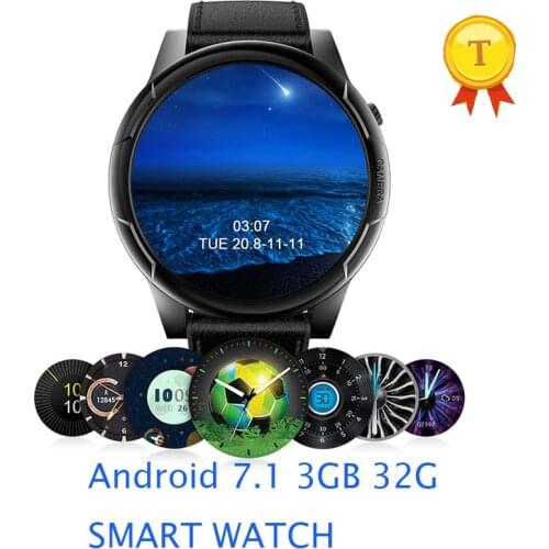 2019 Luxury 4g Men android 7.1 Smart phone Watch 3GB 32GB ROM IP67 Waterproof big screen Smart wrist watch pk ticwatch 2 KW88 i8