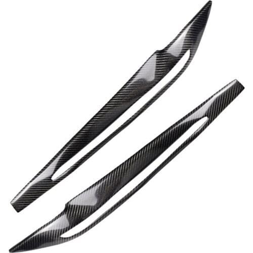 Eyelid Trim Cover Sticker Refitting Car Light Eyebrow Carbon Fiber Headlight No Drilling Or Cutting Required For BMW F15
