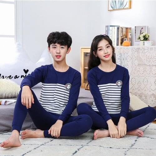 Boys Girls Sleepwear Winter Cotton Pajamas Sets Children Homewear for Boy Pyjamas Kids Nightwear 9-19Y Teenage Pijamas Clothes