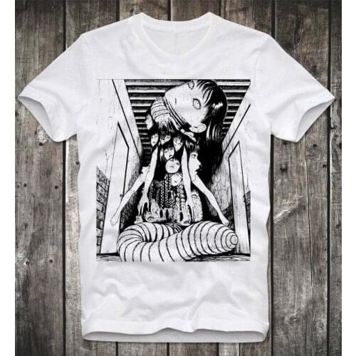 New Fashion Men Cotton T-Shirt Tomie Returns Junji Ito Ero Guro Tomie Uzumaki Manga Anime Japan Tshirt Funny Tees Tops