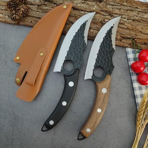 6'' Meat Cleaver Butcher Knife Stainless Steel Hand Forged Boning Knife Chopping Slicing Kitchen Knives Cookware Camping Kinves