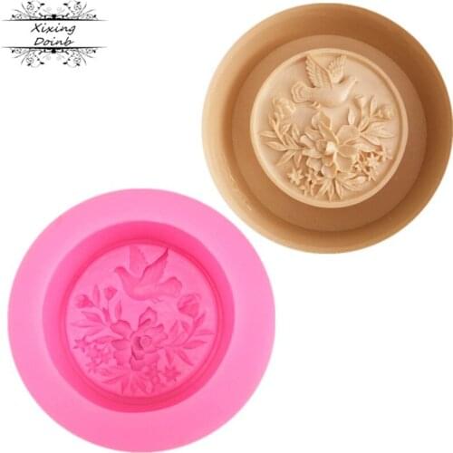 Peony pigeon shaped silicone jelly mold cake decoration tools candy chocolate soap mold