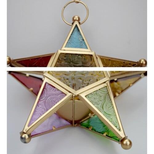 Hanging Star Votive Tealight Candle Holder for Christmas Wedding Decoration