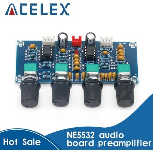 XH-A901 NE5532 Tone Board preamp Pre-amp With treble bass volume adjustment pre-amplifier Tone Controller For amplifier Board