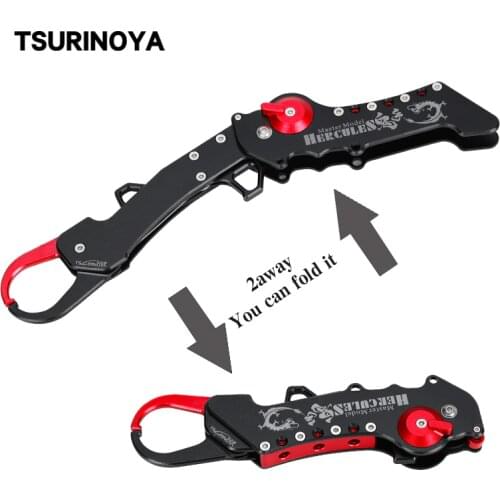 TSURINOYA Fish Grip Lip Foldable Aviation Aluminum Alloy Clamp Grabber Fishing Plier HERCULES Fishing Tackle Gripper Accessoryer
