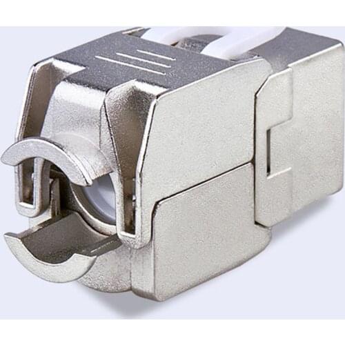 Network CAT6 Gigabit CAT7 10 Gigabit Toolless Keystone Jack Module Full Shielded RJ45 Socket To LSA Toolfree Termination