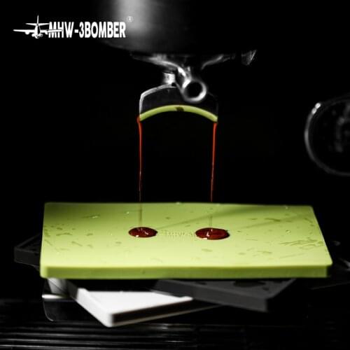 MHW-3BOMBER Mini Silicone Pad Mat Multi-Function Coffee Bar Kitchen Barista Tools Accessories Rectangle Smooth Storage Reusable