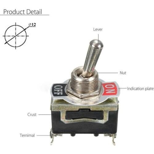 Universal 1PCS New SPST 2Pin Heavy Duty Rocker Switch Rocker High Car Waterproof Toggle Boot OFF Boat 250V Quality ON Switc E1W5