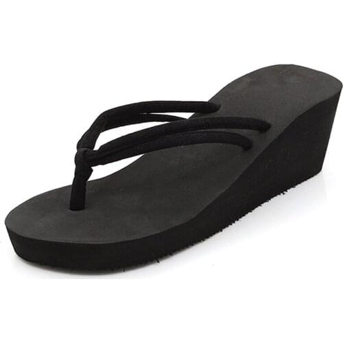 Clip Toes Flip Flops Shoes Womens Wedge Sandals Summer Sandals Casual Beach Slippers EVE Waterproof Platform Wedges Sandals