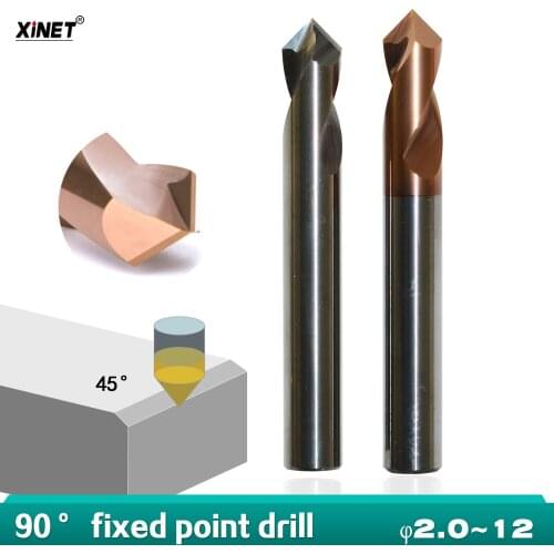Tungsten 55HRC alloy V cutter centering straight groove chamfering drill point 6X90degree