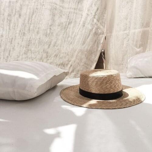 VRIGINER Hot Sale Flat High Sun Hat Summer Spring Womens Travel Caps Bandages Beach Women Traw Hat Breathable Fashion New