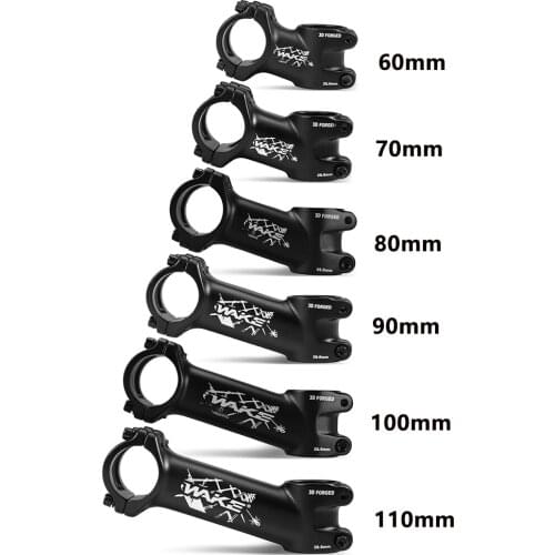 WAKE Bicycle Stem Ultralight Bicycle Stem 17 Degree Mountain Road Bike Stem for 31.8mm Handlebar Stem 110mm 90mm 70mm 60mm