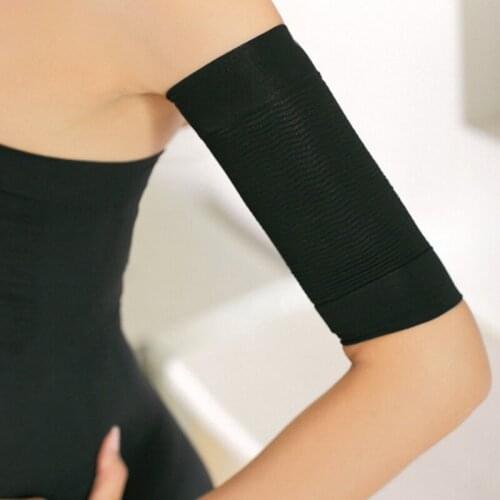 Women Arm Sleeves Weight Loss Thin Legs Shaper Thin Arm Calorie Off Fat Buster Slimmer Wrap Belt Black Arm Warmers 1pair