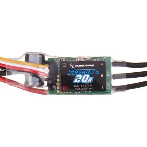 1/2/4 pcs New Hobbywing FlyFun 20A V5 2-4S Electric Speed Control ESC for RC Aircraft Multicopter Fpv Airplane Helicopter Drone