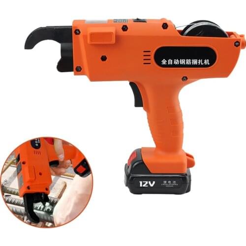 Automatic Rechargeable Rebar Tying Machine 12V 4500mAh Rebar Binding Machine Lithium Battery Cordless Wire Tie