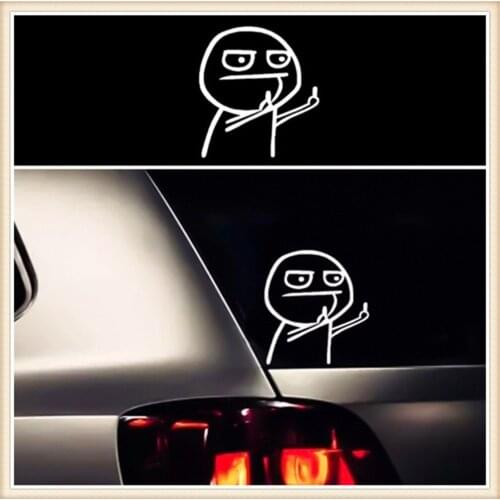 Car Accessories Cartoon Funny Middle Finger Stickers modeling for Hyundai ix HND-3 Veloster i10 LPI CCS NEOS-3 Accent SR HND-4 R