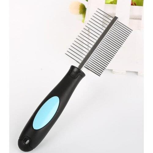 Double sided comb dog Cat Fur Hair Double-sided Brush Puppy Wooden Grooming Rake for Hair Care Tools Massage Clean Product
