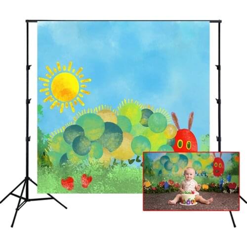 Spring Season Nature Landscape Flowers Backdrops Oil Painting Watercolor Cartoon Kids Photography Background Photo Studio Props