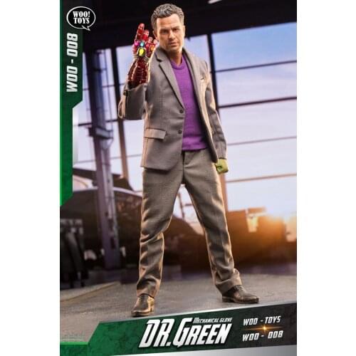 WOO toys WO-008 1/6 Banner Mark Alan Ruffalo Figure Model 12 INCH Green Giant Soldier Action Doll Full Set Toy In Stock