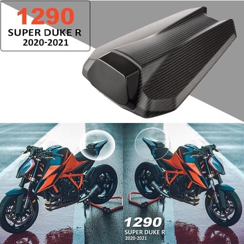 Carbon Black Motorcycle Rear Passenger Pillion Seat Cover Fairing Cowl For 1290 Super Duke R 2020 2021