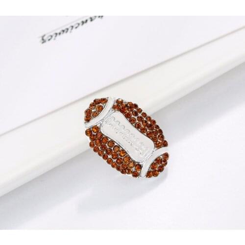 Buttons 24*15mm Free shipping football rhinestone button Invitation decoration accessories 50PCS/lot(BTN-5440)