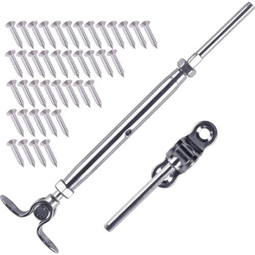 20/10 Pack 316 Stainless Steel Cable Railing Kit fits 1/8" Stainless Steel Wire Rope Cable