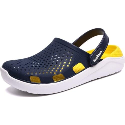 Summer Slippers Men Beach Flip Flops Integrated EVA Jelly Sandals Fashion Lover Aqua Water Shoes Holes Garden Shoes Clogs Slides