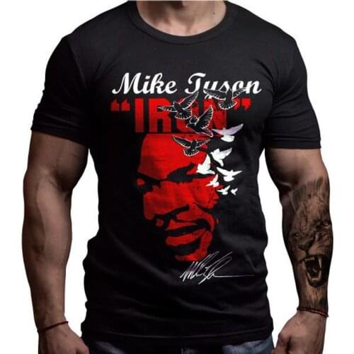 Mike Tyson Iron Boxing Custom Design Autograph T-Shirt Summer Cotton Short Sleeve O-Neck Mens T Shirt New S-3XL