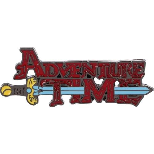 Cute Funny Cartoon Adventure Time Brooch Creativity metal Sword Enamel pin Denim Jeans Shirt Bag Cartoon Jewelry Gift for kids